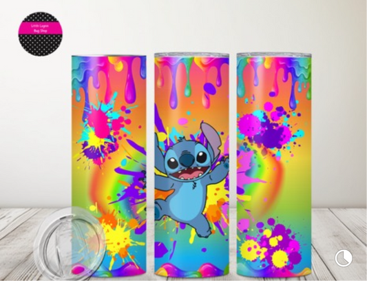 Stitch Paint Splatter Tumbler